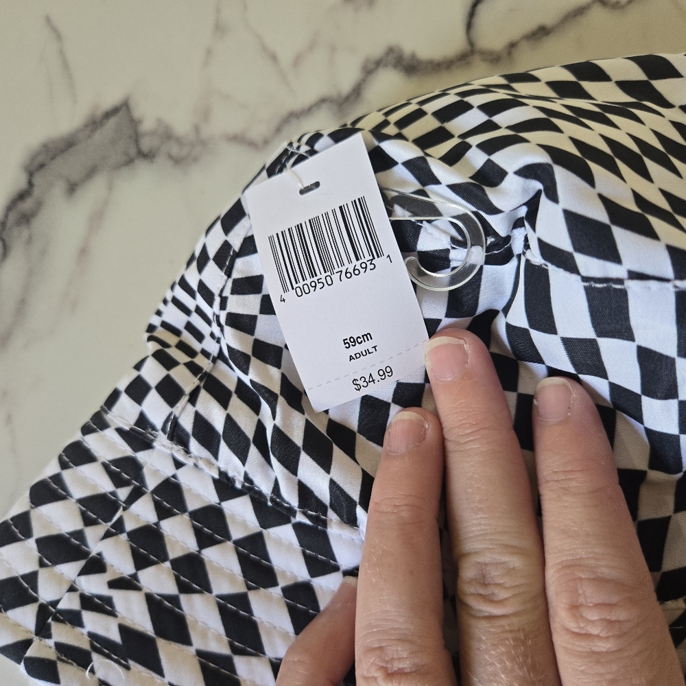 Disney Checkered Bucket Hat with White Rabbit Design - Picture 5 of 5